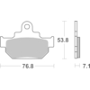 BREMBO Plaquettes de frein moto Route Organique 07SU0904