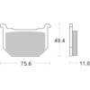 BREMBO Plaquettes de frein moto Route Organique 07SU0312