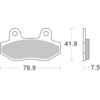 BREMBO Plaquettes de frein moto Route Métal Fritté 07GR12SP