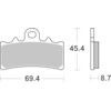 BREMBO Plaquettes de frein moto Route Métal Fritté 07GR18SA