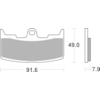 BREMBO Plaquettes de frein moto Route Métal Fritté 07GR68SA