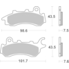 BREMBO Plaquettes de frein moto Route carbone céramique 07HO64CC