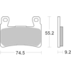 BREMBO Plaquettes de frein moto Route Métal Fritté 07HD20SA