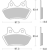 BREMBO Plaquettes de frein moto Route Métal Fritté 07HD16SA