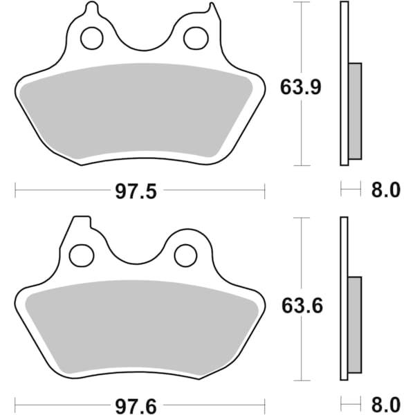 BREMBO Plaquettes de frein moto Route Métal Fritté 07HD18SP