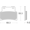 BREMBO Plaquettes de frein moto Route Métal Fritté 07GR77SA