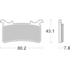 BREMBO Plaquettes de frein moto Route Métal Fritté 07GR99SA