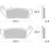 BREMBO Plaquettes de frein moto Scooter Métal Fritté 07075XS