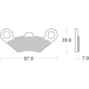 BREMBO Plaquettes de frein moto Scooter Métal Fritté 07104XS