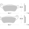 BREMBO Plaquettes de frein moto Scooter Métal Fritté 07065XS