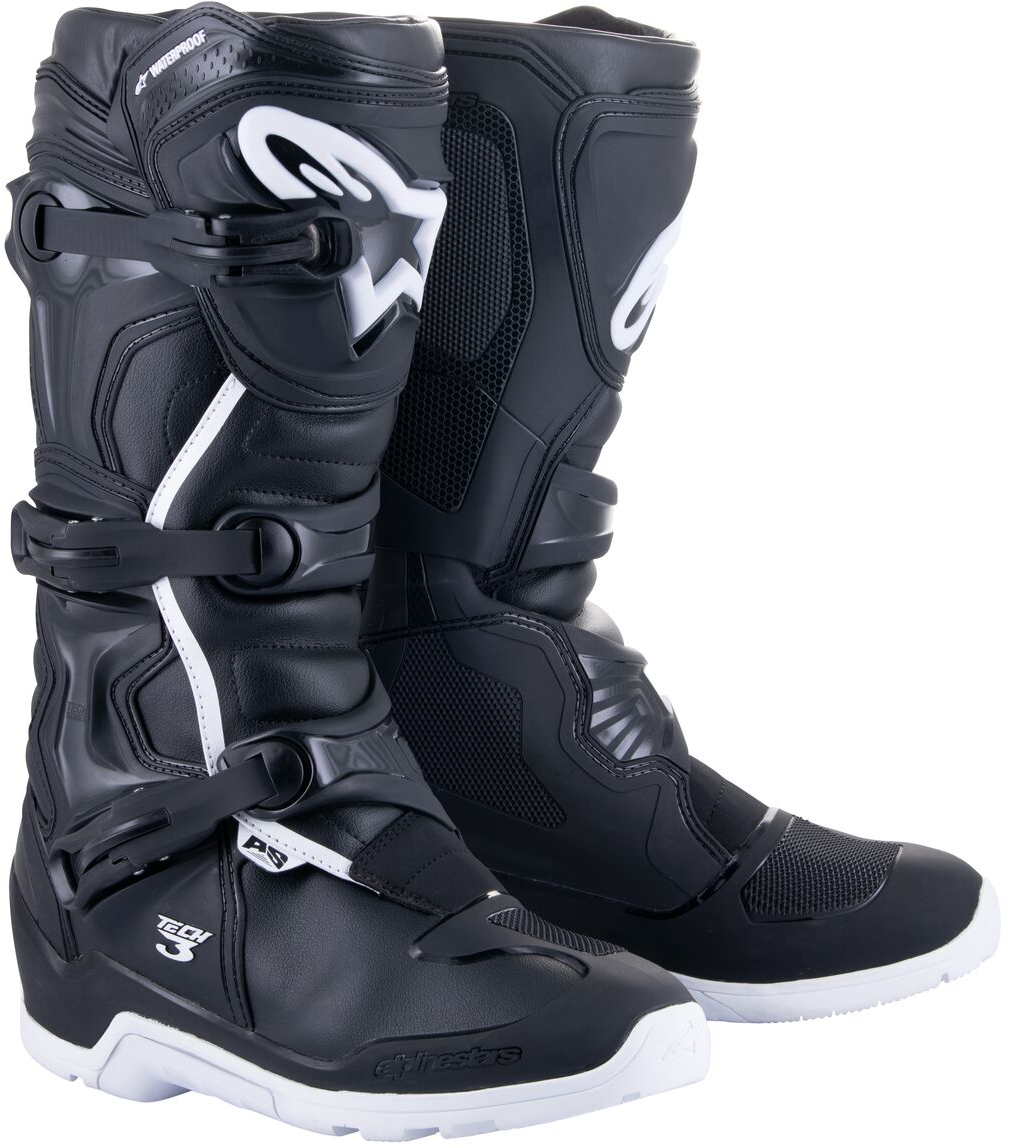 Bottes moto aventure ALPINESTARS Tech 3 Enduro Waterproof Noir-Blanc