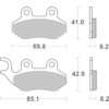 BREMBO Plaquettes de frein moto Scooter Organique 07005CC