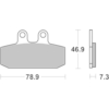 BREMBO Plaquettes de frein moto Scooter Organique 07006CC