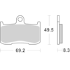 BREMBO Plaquettes de frein moto Route/Sport Métal Fritté 07KA23SR