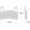 BREMBO Plaquettes de frein moto Route/Sport Métal Fritté 07HO45SR
