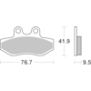 BREMBO Plaquettes de frein moto Scooter Organique 07068CC