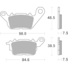 BREMBO Plaquettes de frein moto Scooter Organique 07113CC