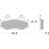 BREMBO Plaquettes de frein moto Scooter Organique 07038CC