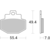 BREMBO Plaquettes de frein moto Scooter Organique 07047CC