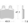 BREMBO Plaquettes de frein moto Scooter Organique 07048CC