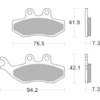BREMBO Plaquettes de frein moto Scooter Organique 07049CC