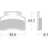 BREMBO Plaquettes de frein moto Scooter Organique 07018CC