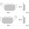 BREMBO Plaquettes de frein moto Scooter Organique 07029CC