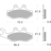 BREMBO Plaquettes de frein moto Scooter Métal Fritté 07056XS