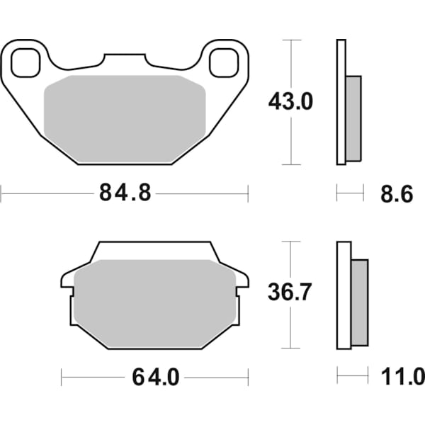 BREMBO Plaquettes de frein moto Scooter Métal Fritté 07022XS