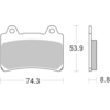 BREMBO Plaquettes de frein moto Route Organique 07YA3507