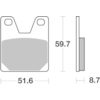 BREMBO Plaquettes de frein moto Route Métal Fritté 07YA38SP
