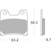 BREMBO Plaquettes de frein moto Route Métal Fritté 07YA40SP