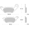 BREMBO Plaquettes de frein moto Route Organique 07YA28CC