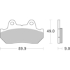 BREMBO Plaquettes de frein moto Scooter Organique 7025