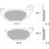 BREMBO Plaquettes de frein moto Route Métal Fritté 07YA52SA