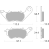 BREMBO Plaquettes de frein moto Route Organique 07YA53CC