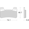 BREMBO Plaquettes de frein moto Road/Sport Organique 07HO50RC