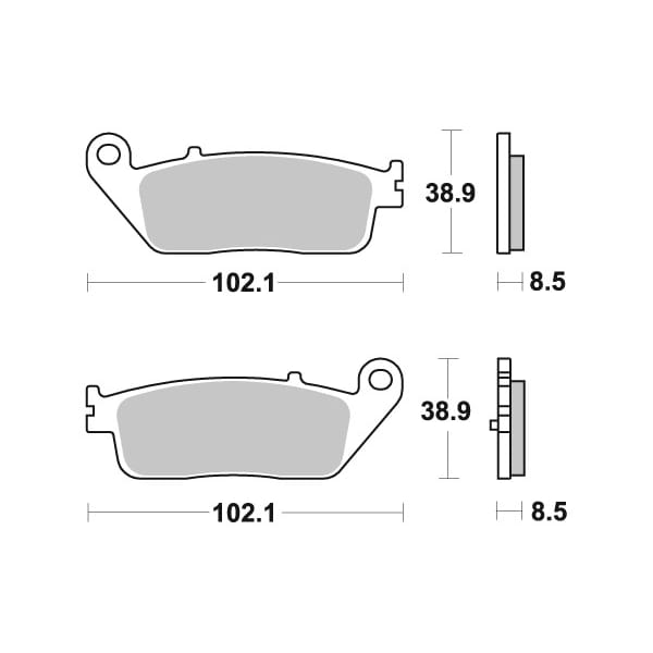 BREMBO Plaquettes de frein moto Scooter Organique 07098CC