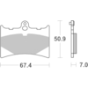 BREMBO Plaquettes de frein moto Route Organique 07GR5605