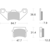 BREMBO Plaquettes de frein moto Route Organique 07GR11CC