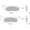 BREMBO Plaquettes de frein moto Route Organique 07GR03CC