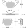BREMBO Plaquettes de frein moto Route Organique 07BB0708