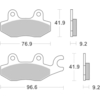 BREMBO Plaquettes de frein moto Route Organique 07HO4008
