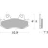 BREMBO Plaquettes de frein moto Route Organique 07HO1505