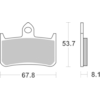 BREMBO Remblokken Road Organisch 07HO2807