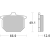 BREMBO Plaquettes de frein moto Route Organique 07HO1212
