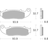 BREMBO Plaquettes de frein moto Route Organique 07GR79.CC