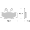 BREMBO Plaquettes de frein moto Route Organique 07GR6407