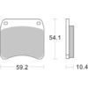 BREMBO Plaquettes de frein moto Route Organique 07GR6610