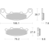 BREMBO Plaquettes de frein moto Route Organique 07KA1117